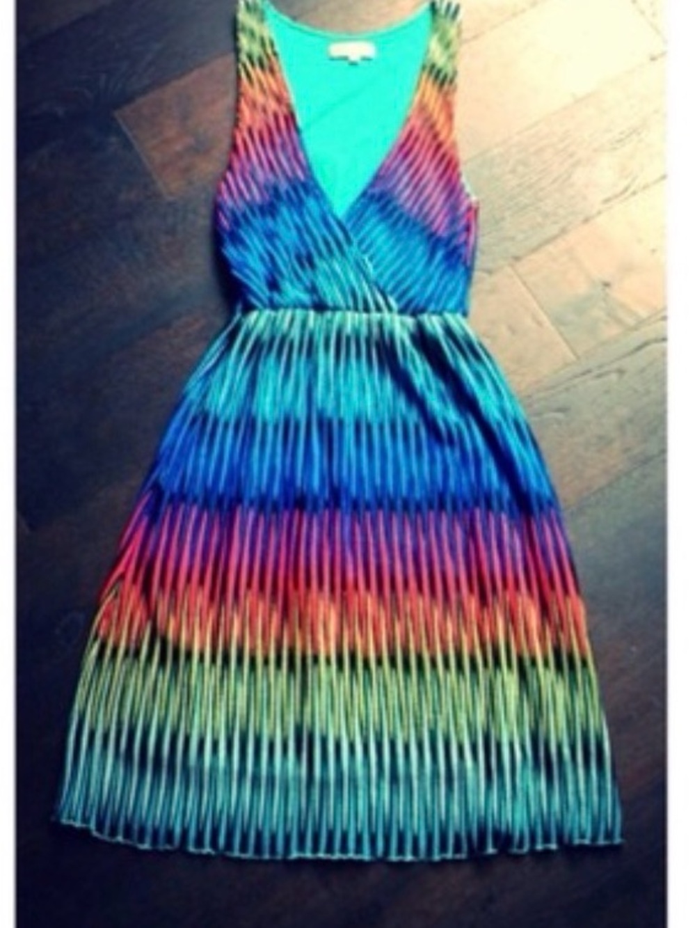 PIKO 1988 size Small Vibrant Multicolor Pleated Summer Dress
